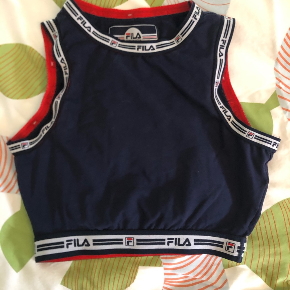 Fila crop mock top
